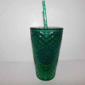 Starbucks 2021 Emerald Irish Green Diamond Jeweled 16 oz Grande Cold tumbler